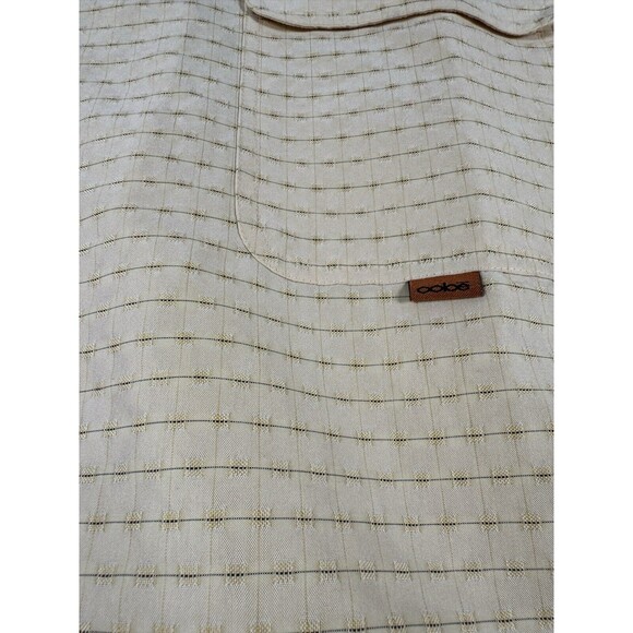 Vintage oobe Button Up Shirt Mens XLarge Beige Short Sleeve - Picture 3 of 9
